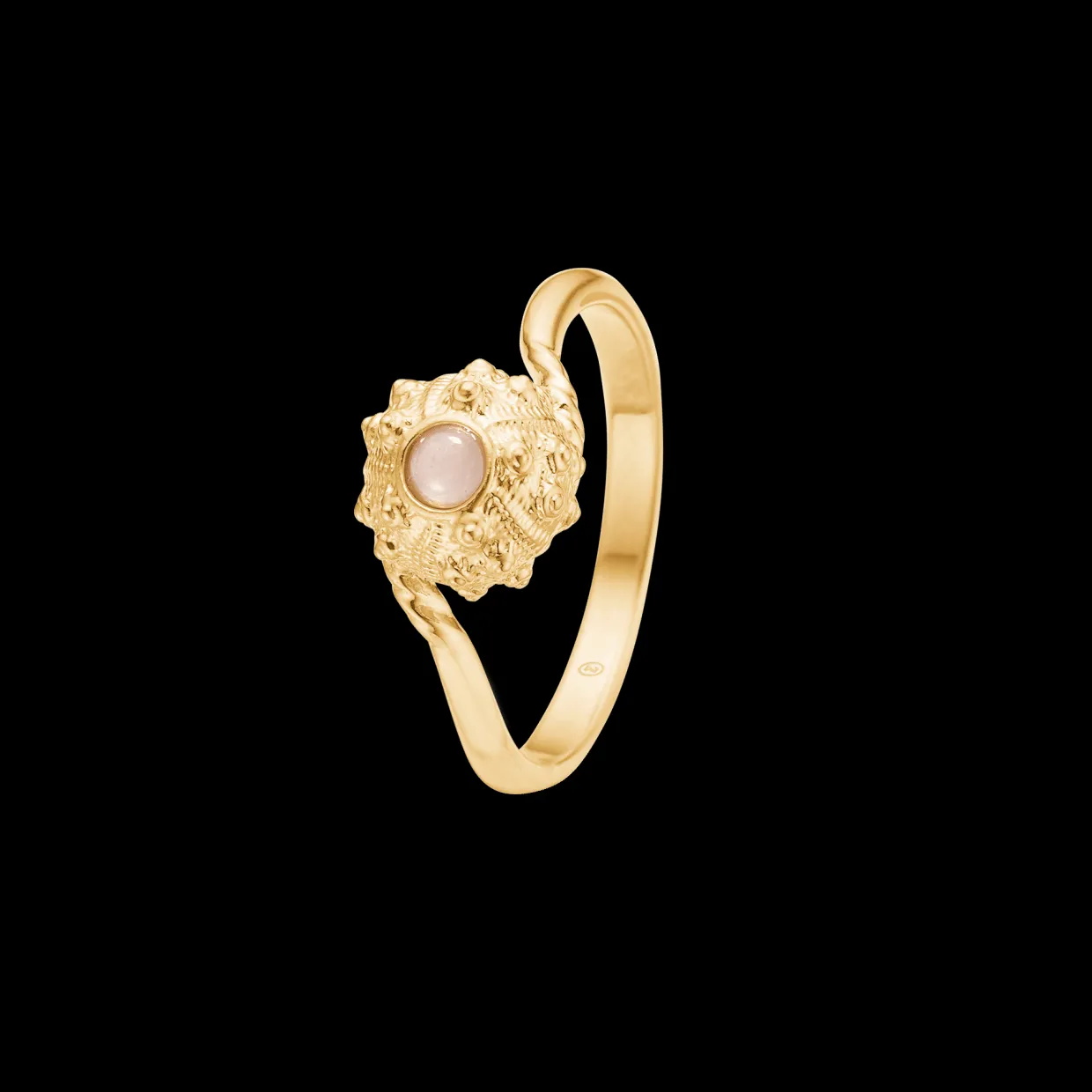 STUDIO Z URCHIN ELEGANCE SØLV FORGYLDT RING STR. 54 - 7247919