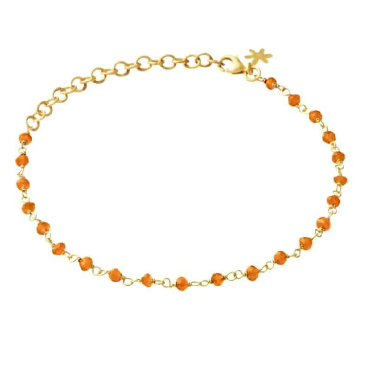 SUSANNE FRIIS BJØRENER SØLVFORGYLDT ARMBÅND KARNEOL - 1433-2-114