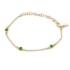 SUSANNE FRIIS BJØRNER ARMBÅND I SØLV FORGYLDT MED GRØN AGAT - 1585-2-102