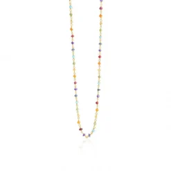 SUSANNE FRIIS BJØRNER HALSKÆDE SØLV FORGYLDT 40-45CM - 1869-2-556