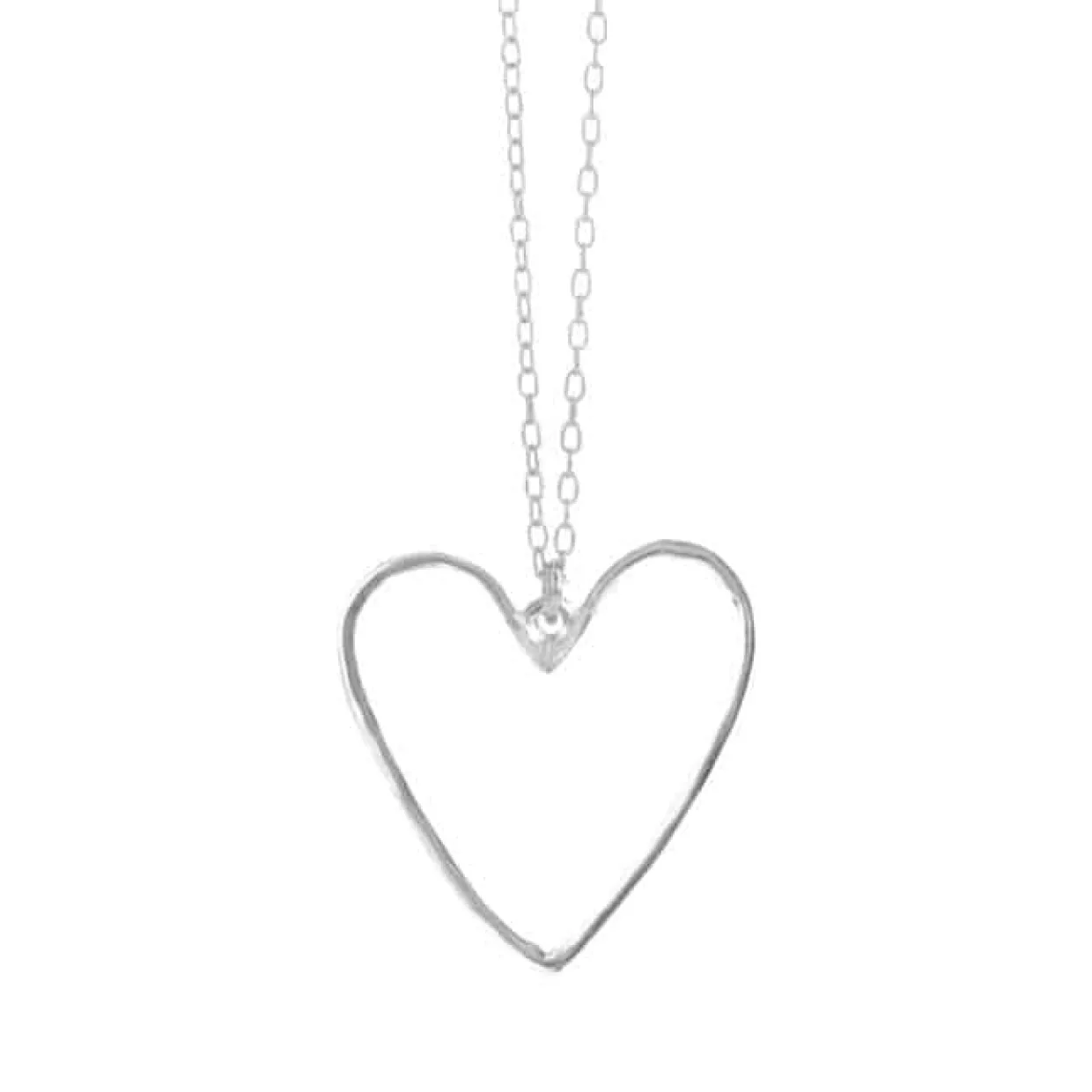 SUSANNE FRIIS BJØRNER HALSKÆDE MED STORT HJERTE SØLV - 1910-1-45-25