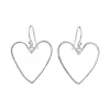 SUSANNE FRIIS BJØRNER HJERTE ØREHÆNGER STOR I SØLV - 5703-1-25