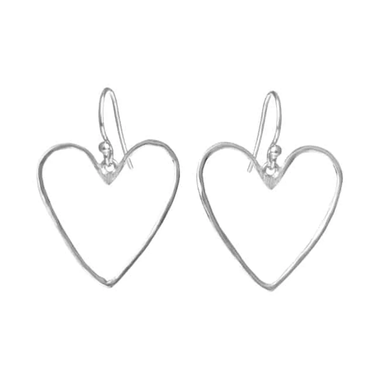 SUSANNE FRIIS BJØRNER HJERTE ØREHÆNGER STOR I SØLV - 5703-1-25