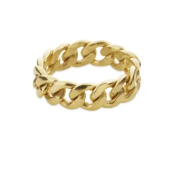 SUSANNE FRIIS BJØRNER PANSER RING FORGYLDT SØLV - 1688-21