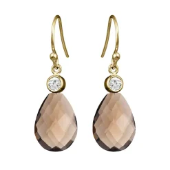 SUSANNE FRIIS BJØRNER ØREHÆNGER SØLV FORGYLDT SMOKEY - 4035-2-108