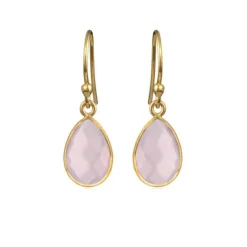 SUSANNE FRIIS BJØRNER ØRERINGE I FORYLDT SØLV PINK KRYSTAL - 4068-2-112