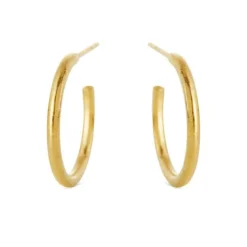 SUSANNE FRIIS BJØRNER ØRERINGE SØLV FORGYLDT CREOL- 5559-2