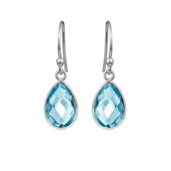 SUSANNE FRIIS BJØRNER ØRERING SØLV BLÅ STEN - 4068-1-186