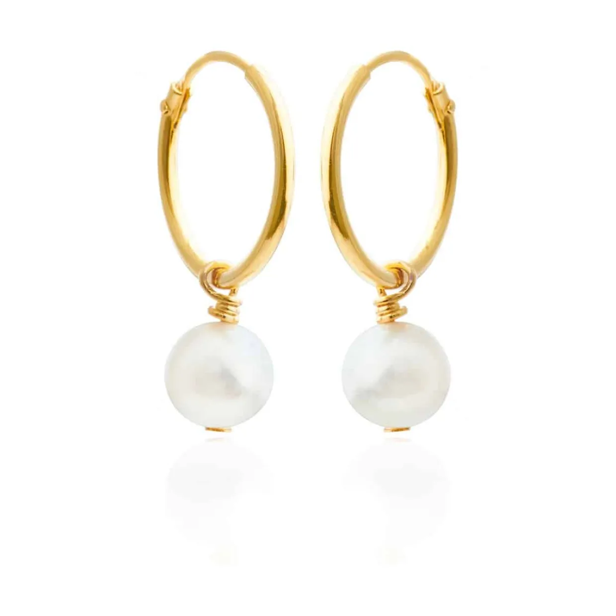 SUSANNE FRIIS BJØRNER ØRERING I SØLV MED PERLE - 5630-2