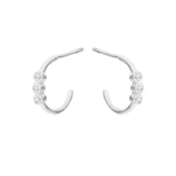 SUSANNE FRIIS BJØRNER ØRERINGE SØLV CREOL MED 3 SMÅ ZITKONER - 5647-1-185