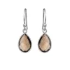 SUSANNE FRIIS BJØRNER ØRERING SØLV FACET SMOKEY QUARTS - 4068-1-108