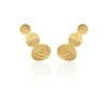 SUSANNE FRIIS BJØRNER ØRESTIK I SØLV FORGYLDT MED TRE MØNTER -5163-2