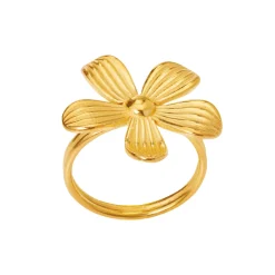 SUSANNE FRIIS BJØRNER RING SØLV FORGYLDT BLOMST - 1000-2