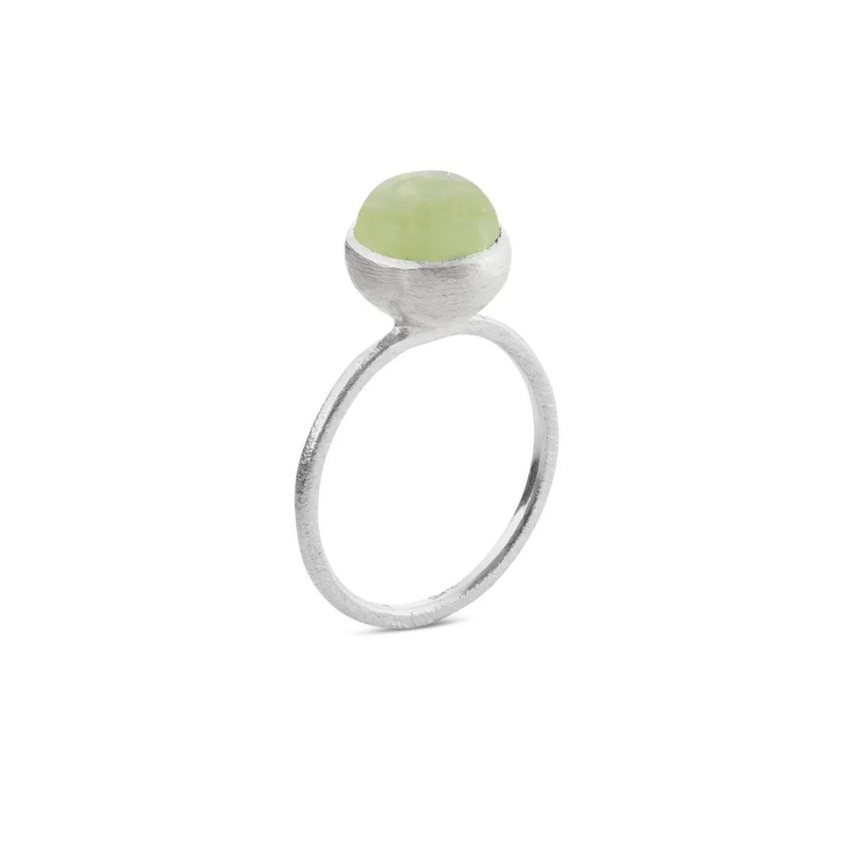 SUSANNE FRIIS BJØRNER RING SØLV MED PHRENIT 8MM STR 52 - 1692-1-116