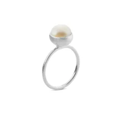 SUSANNE FRIIS BJØRNER RING SØLV FERSKVANDSPERLE STR 52- 1692-1-900