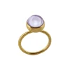 SUSANNE FRIIS BJØRNER RING FORGYLDT SØLV MED LYS AMETYST - 1678-2-198