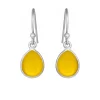 SUSANNE FRIIS BJØRNER SØLV ØRERINGE MED GUL OPAL KRYSTAL - 5249-1-202