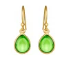 SUSANNE FRIIS BJØRNER SØLV FORGYLDT ØRERINGE MED GRØN PERIDOT KRYSTAL - 5249-2-200