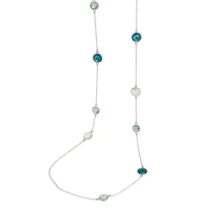 SUSANNE FRIIS BJØRNER SØLV HALSKÆDE MIX AF KRYSTALLER - 1297-1-520