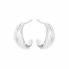 SUSANNE FRIIS BJØRNER SØLV ØRERINGE BLANK BØLGET - 5651-11