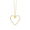 SUSANNE FRIIS BJØRNER SØLV FORGYLDT HALSKÆDE HJERTE 20MM - 1910-2-45-20