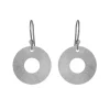 SUSANNE FRIIS BJØRNER SØLV ØRERINGE MAT CIRKEL - 4044-1