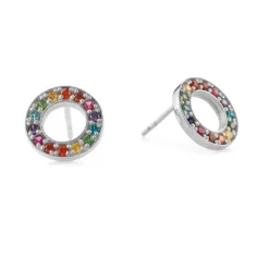 SUSANNE FRIIS BJØRNER SØLV ØRERINGE REGNBUE 10 MM - 5513-1
