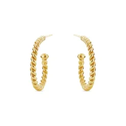 SUSANNE FRIIS BJØRNER SØLV FORGYLDT CREOL SNOET 20MM - 5538-2