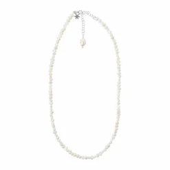 SUSANNE FRIIS BJØRNER SØLV HALSKÆDE MED PERLERÆKKE - 1881-1-900