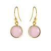 SUSANNE FRISS BJØRNER SØLV FORGYLDT ØRERINGE LYS PINK KRYSTAL - 5521-2-112