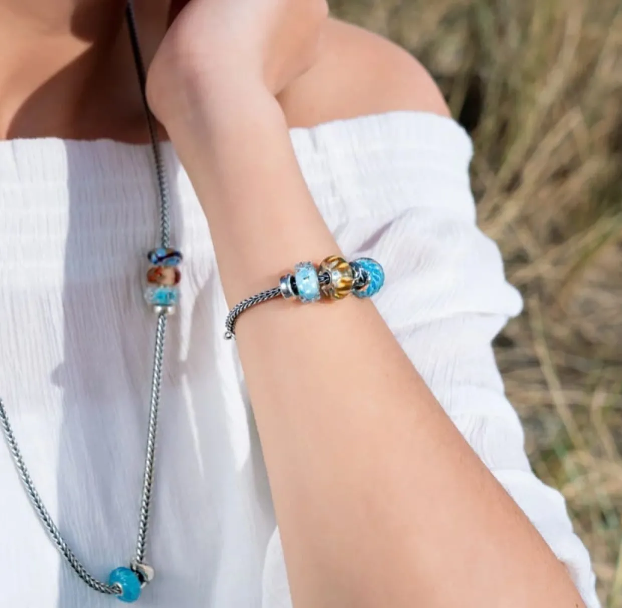 TROLLBEADS 'AZUR KRUSNINGER' GLAS KUGLE -TGLBE-20329