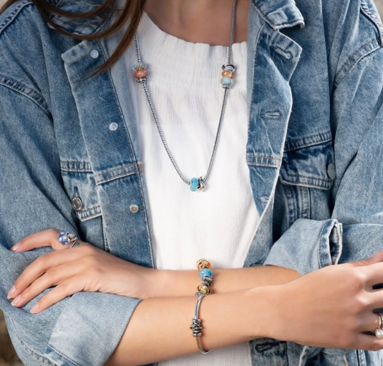 TROLLBEADS 'AZUR KRUSNINGER' GLAS KUGLE -TGLBE-20329