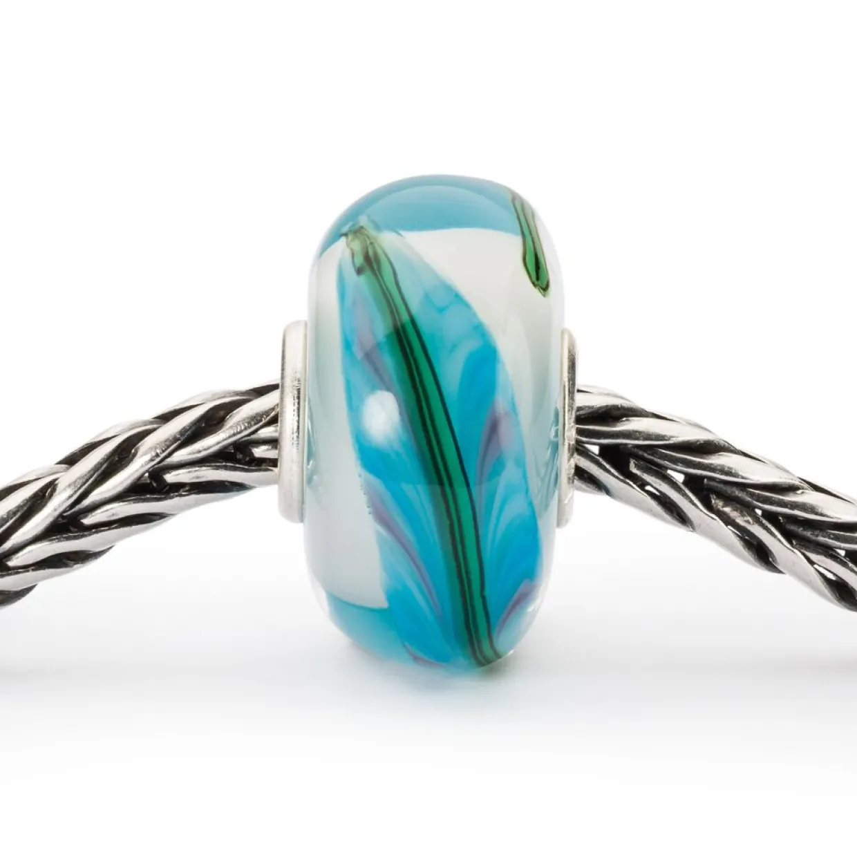 TROLLBEADS 'BLÅ BAMBUS' GLAS LED - TGLBE-20295