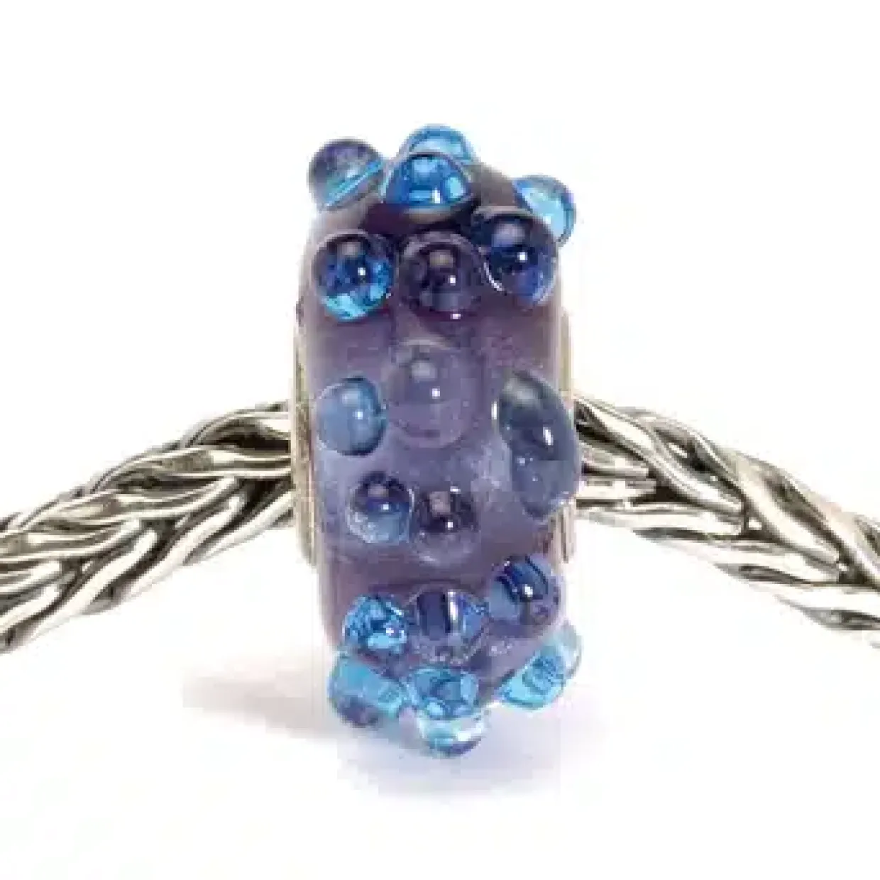 TROLLBEADS BLÅ BRUS GLASKUGLE - TGLBE-10042