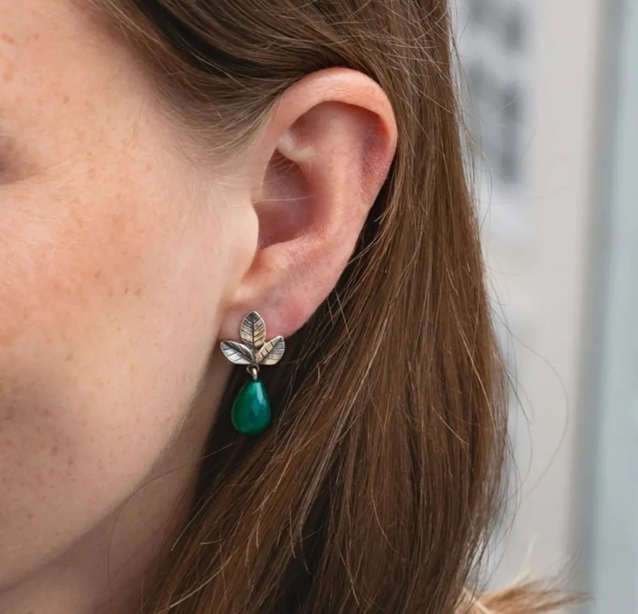 TROLLBEADS BLADE AF SINDSRO ØRERINGE SØLV - TAGEA-00131