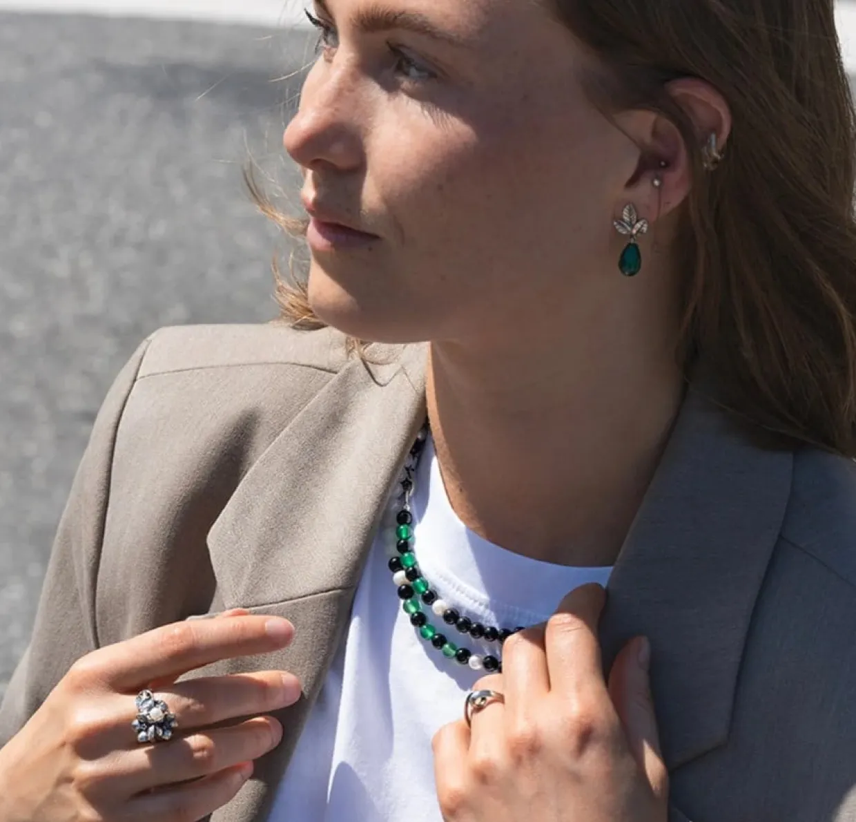 TROLLBEADS BLADE AF SINDSRO ØRERINGE SØLV - TAGEA-00131