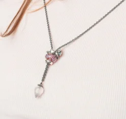 TROLLBEADS FANTASIKÆDE MED ROSAKVARTS 80CM - TAGFA-00077