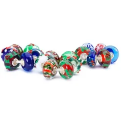 TROLLBEADS GLASKUGLE FARVERIGT JULEBUNDT - TGLBE-00147