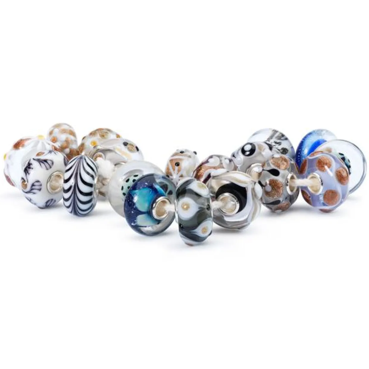 TROLLBEADS GLASKUGLE GLITRENDE JULEBUNDT - TGLBE-00148