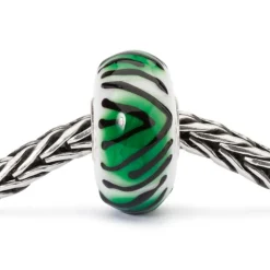 TROLLBEADS GLASKUGLE SMARAGD TIGER - TGLBE-10422