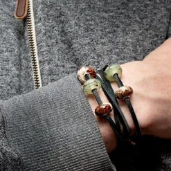 TROLLBEADS 'GRANAT FELDSPAT' STEN KUGLE - TSTBE-20040