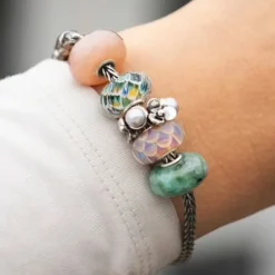 TROLLBEADS HAVFRUE I BØLGER GLASKUGLE - TGLBE-20437