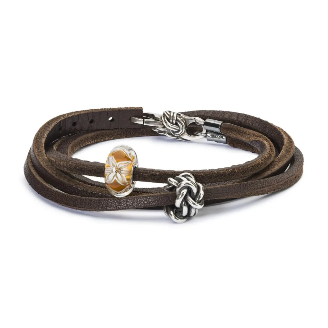 TROLLBEADS LÆDERARMBÅND BRUN 41CM – TLEBR-00005