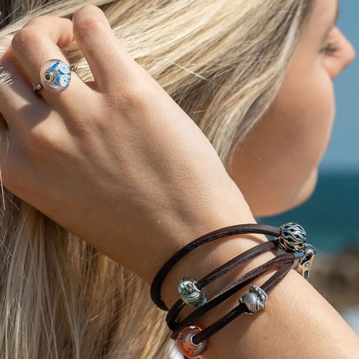 TROLLBEADS LÆDERARMBÅND BRUN 41CM – TLEBR-00005