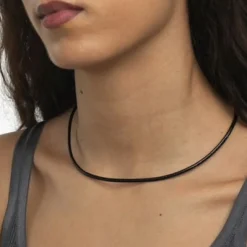 TROLLBEADS LÆDERKÆDE SORT U/LÅS 42 CM - TLENE-00003