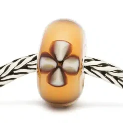 TROLLBEADS SØLV FIRKLØVER GLASKUGLE- 10109