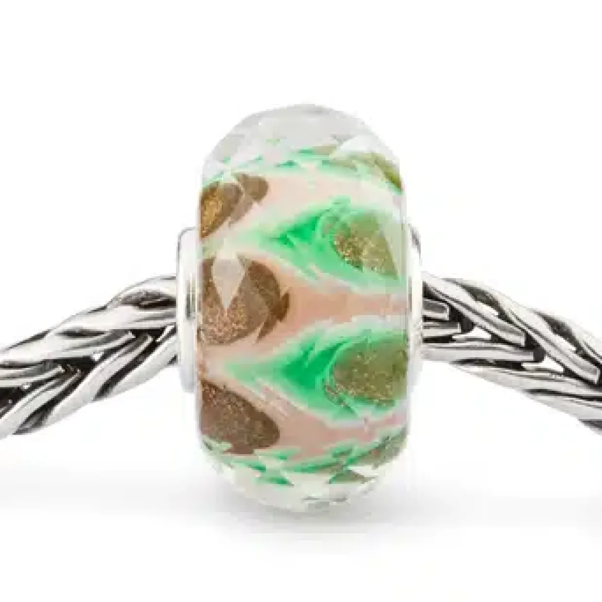TROLLBEADS SMARAGD SYMFONI GLASKUGLE- TGLBE-30104