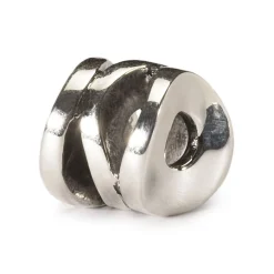 TROLLBEADS 'SMILENDE CYLINDER' SØLV KUGLE - TAGBE-30094