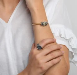 TROLLBEADS STILFULDE BLOMSTER GLASKUGLE -TGLBE-30079