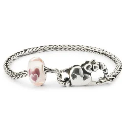 TROLLBEADS 'VALENTINES HJERTE' GLAS KUGLE - TGLBE-20315